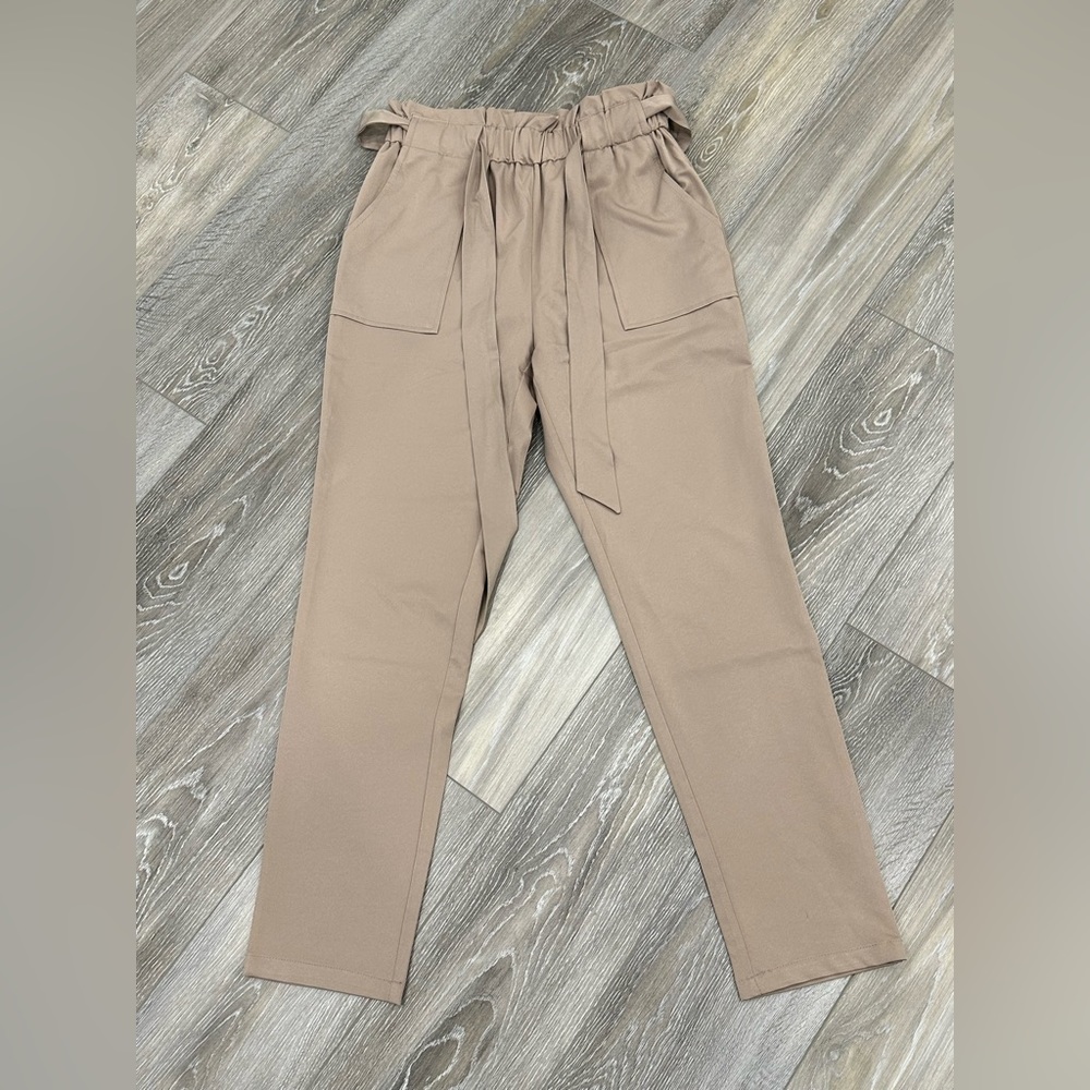 Room Service Beige/Tan High Wasted Pants